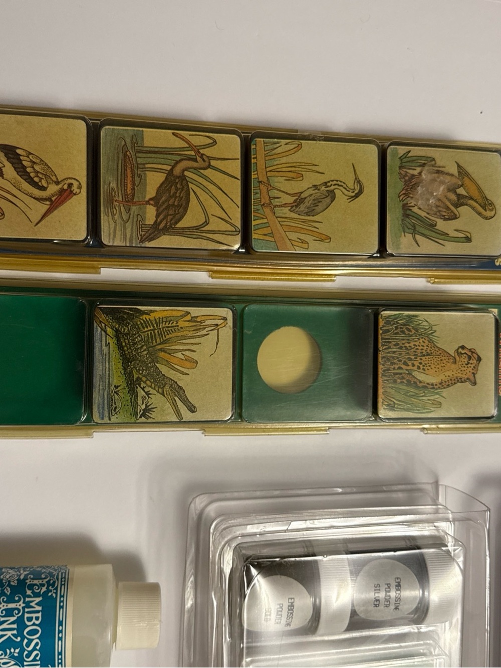 Stampin' Up! Vintage stamps Ink Pad Set — Green and Beige